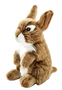 PELUCHE LAPIN BRUN ASSIS 17CM