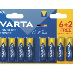 PILE AA/LR06 LONGLIFE POWER 6+2GRATUIT