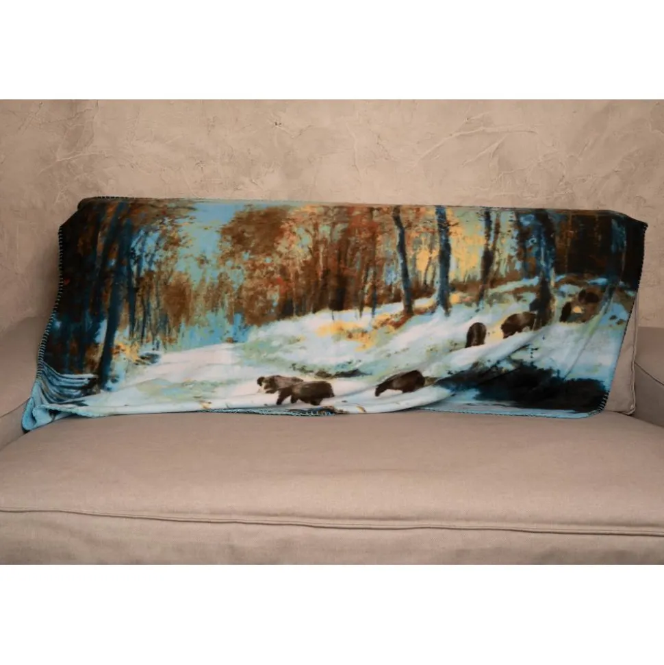 PLAID POLAIRE DECOR SANGLIER