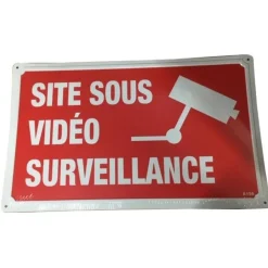 PLAQUE ALU SITE SOUS VIDEO SURV