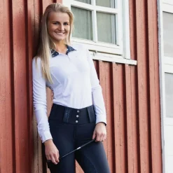 POLO CONCOURS ML FEMME BLAIRE BLANC