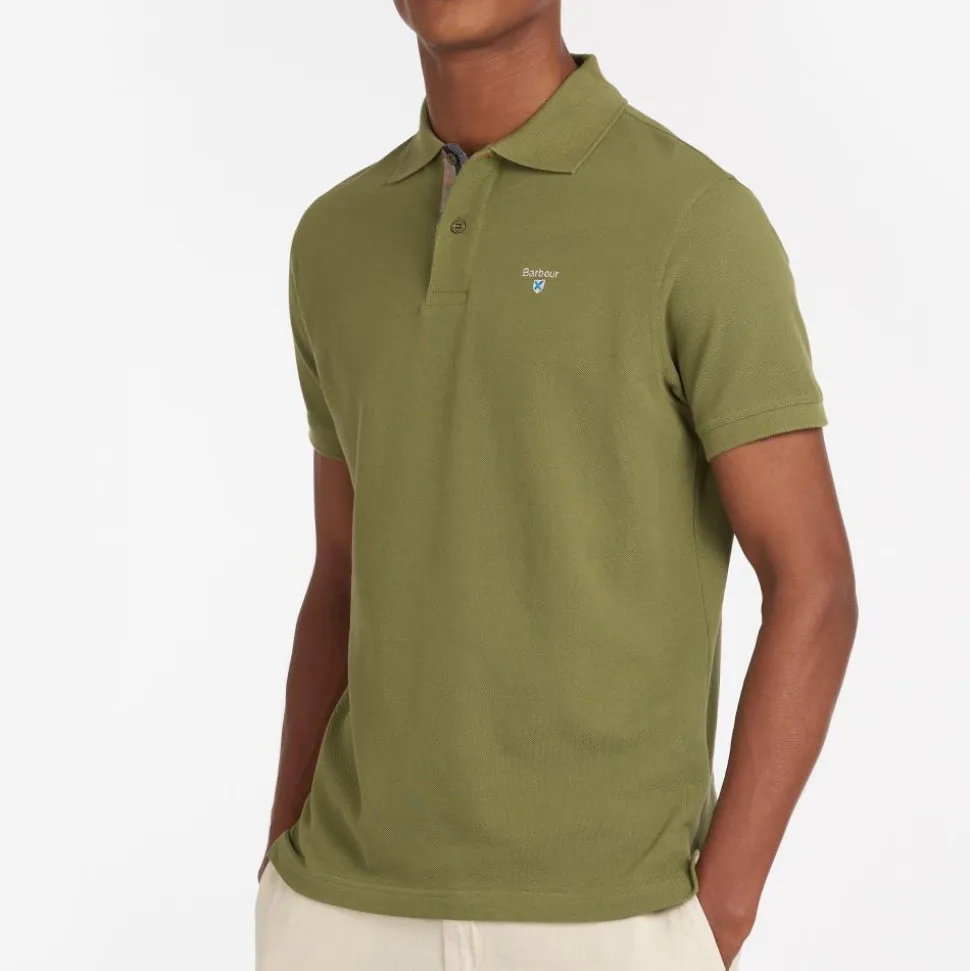 POLO PIQUE TARTAN BURNT OLIVE