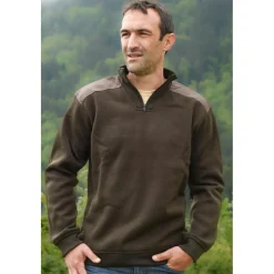 PULL COL ZIP ARIZONA MARRON
