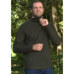 PULL COL ZIP CAMIONNEUR KAKI
