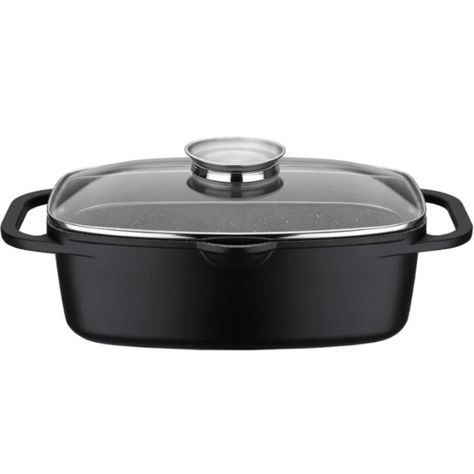 ROTISSOIRE FONTE ALU REVET CERAM 33X21CM