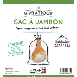 SAC A JAMBON COTON ECRU 65X85 CM