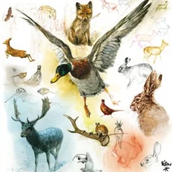 SERVIETTE ANIMAUX DE LA FORET