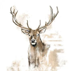 SERVIETTE AVEC CERF MODERNE