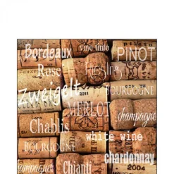 SERVIETTE BOUCHONS DE VIN