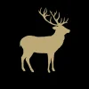 SERVIETTE CERF CONTOUR OR/NOIR