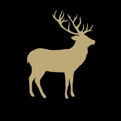 SERVIETTE CERF CONTOUR OR/NOIR