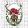 SERVIETTE CERF DANS CADRE