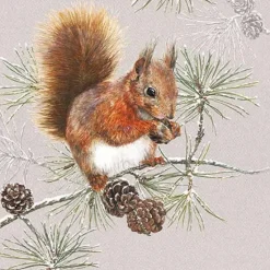 SERVIETTE ECUREUIL D'HIVER