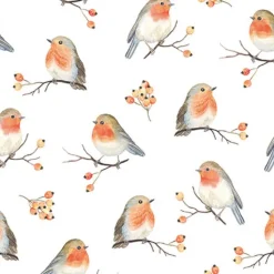 SERVIETTE FAMILLE D'OISEAUX
