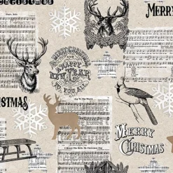 SERVIETTE MERRY CHRISTMAS CERF