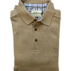 SWEAT COL BOUTONNE BEIGE