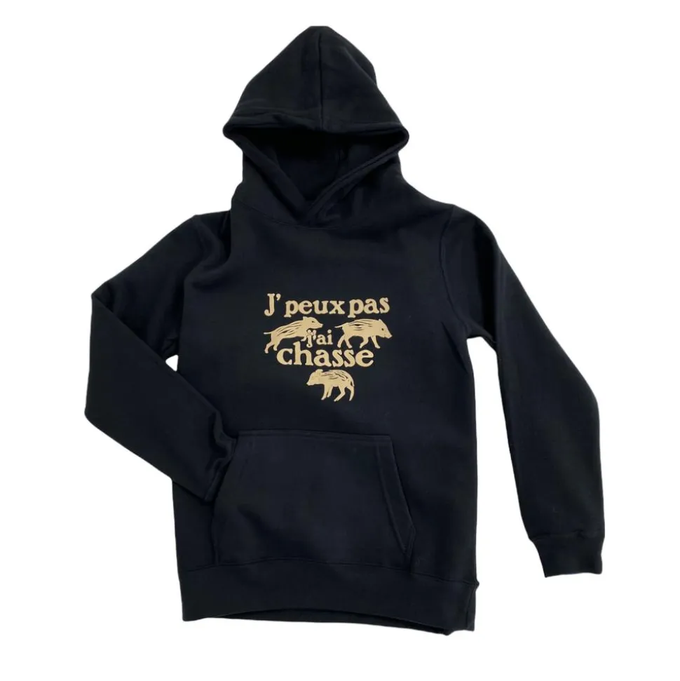 SWEAT HOOD ENF J'PEUX PAS MARCASSIN