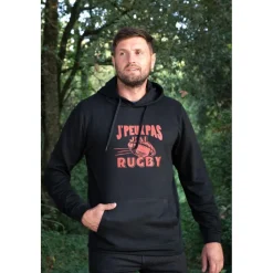 SWEAT J'PEUX PAS J'AI RUGBY NOIR