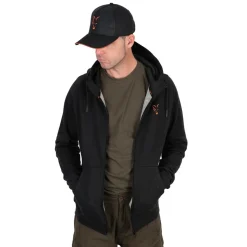 SWEAT NOIR ORANGE
