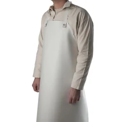 TABLIER DE BOUCHER CAOUTCHOUC NITRILE BLANC