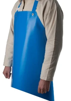 TABLIER DE BOUCHER POLYURETHANE BLEU