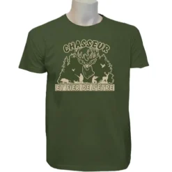 TEE SHIRT CHASSEUR FIER KAKI