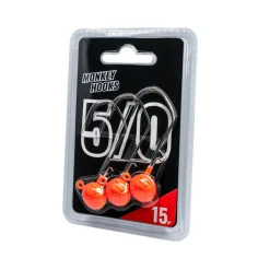 TETE PLOMBEE MONKEY HOOK ORANGE 5/0 X 3