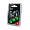 TETE PLOMBEE MONKEY HOOK VERTE 1/0 X 3