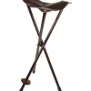 TREPIED PIED METAL ASSISE CUIR 60CM