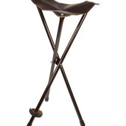 TREPIED PIED METAL ASSISE CUIR 60CM
