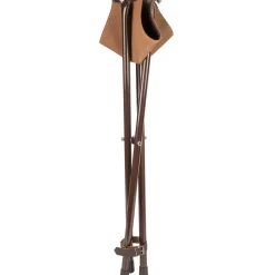 TREPIED PIED METAL ASSISE CUIR 60CM