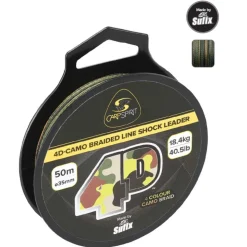 TRESSE A TETE DE LIGNE 4D-CAMO 50M 18,4KG BRAIDED SHOCK LEADER