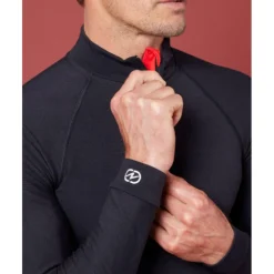 TSHIRT COL ZIPPE COMFORT4 NOIR