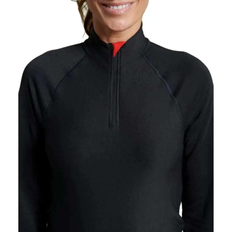 TSHIRT FEMME COL ZIP COMFORT 5 NOIR
