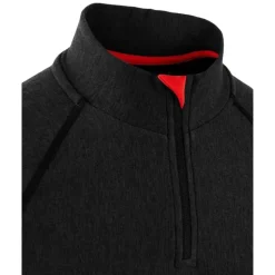 TSHIRT FEMME COL ZIP COMFORT 5 NOIR