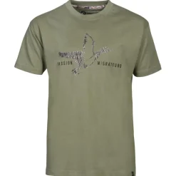 T-SHIRT HOMME PASSION MIGRATEUR KAKI