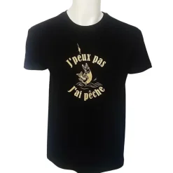 TSHIRT J'PEUX PAS J'AI PECHE NOIR