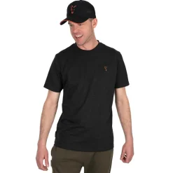 T-SHIRT NOIR ORANGE