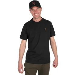 T-SHIRT NOIR ORANGE