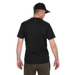 T-SHIRT NOIR ORANGE