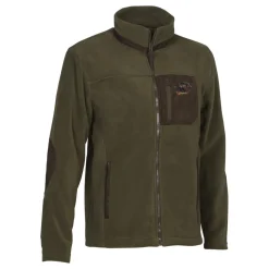 VESTE POLAIRE BRODE KAKI SANGLIER